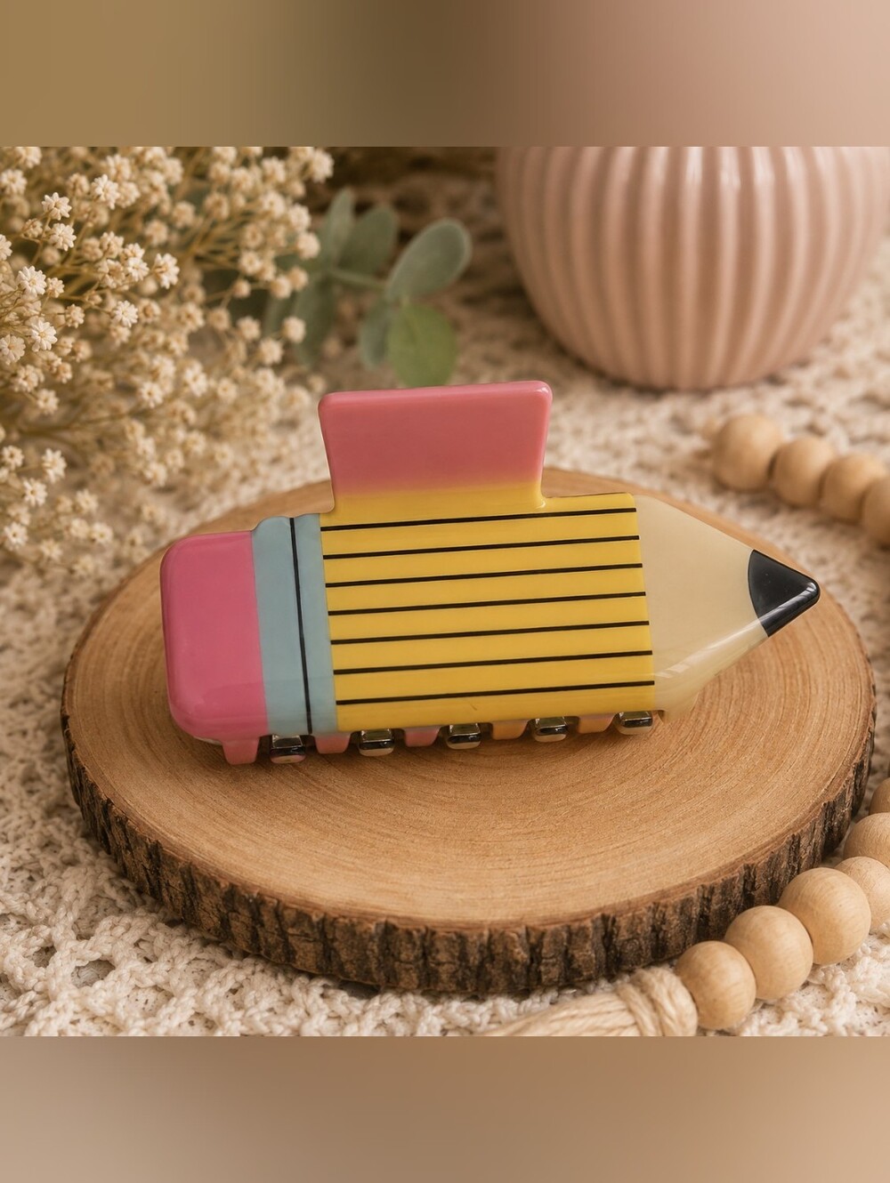 Pencil Hair Claw Clip – Cute Teacher / School Aesthetic New